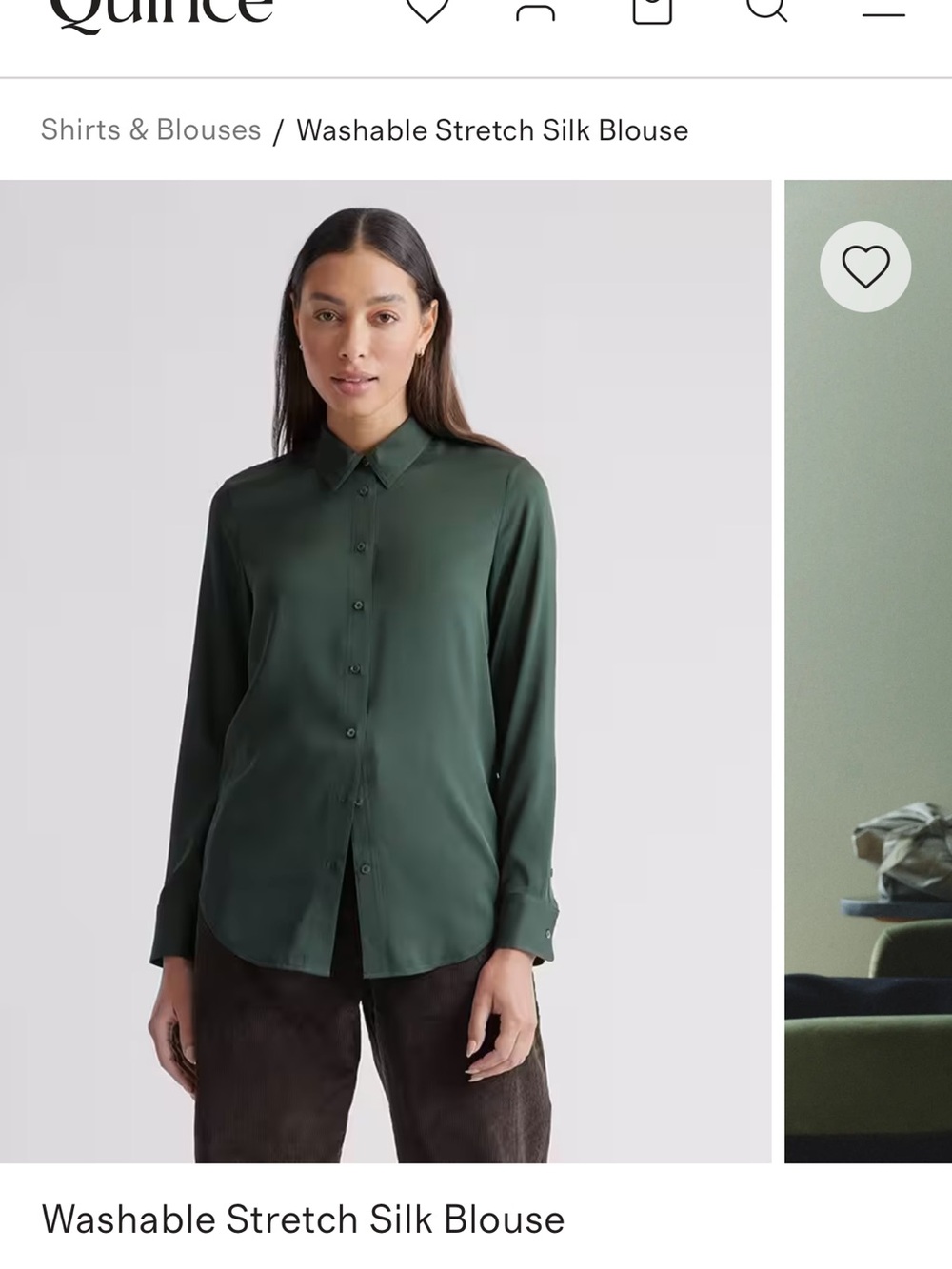 Quince Washable Stretch Silk Blouse - Picture 2 of 8